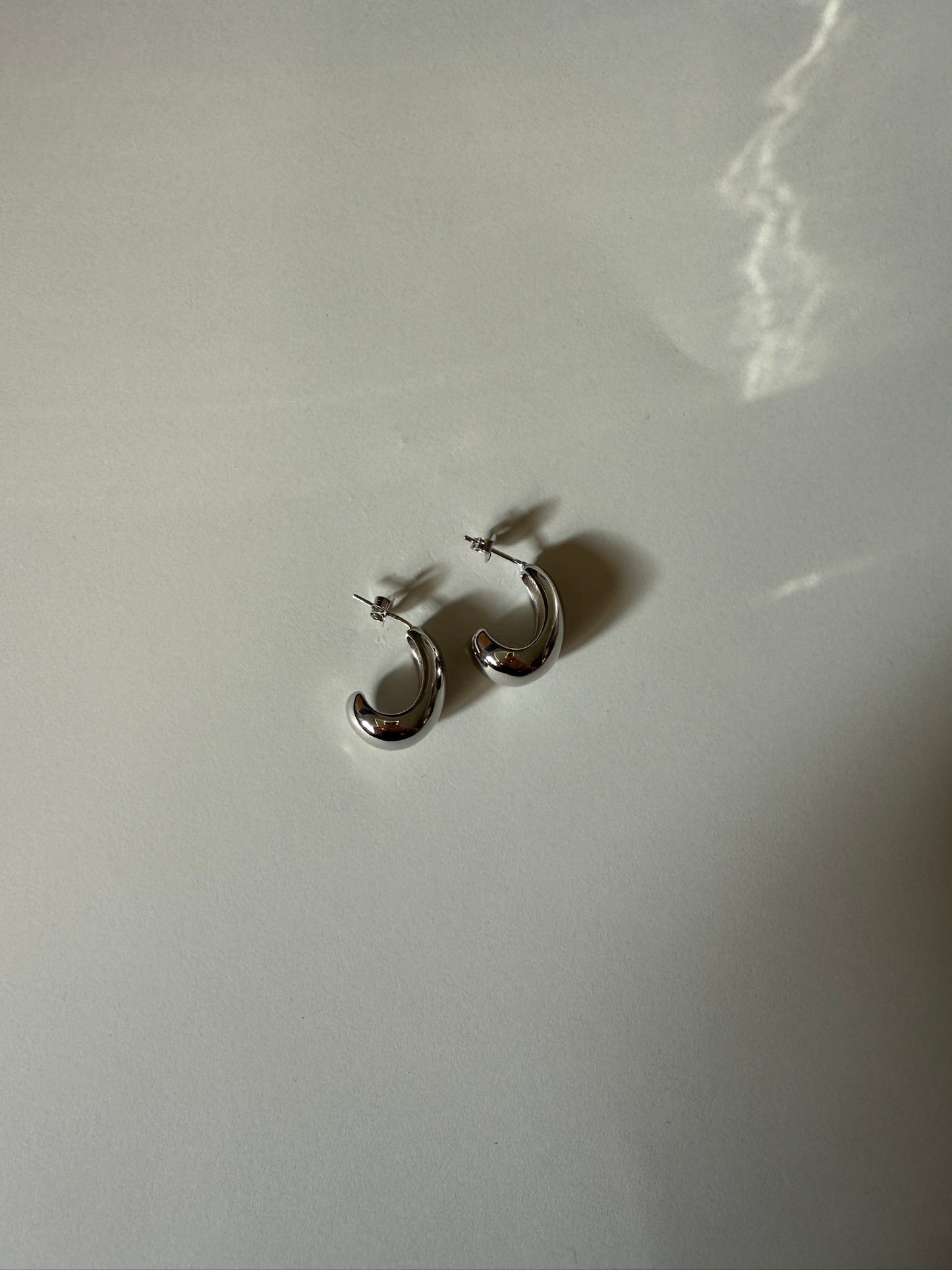 SAELA—Bold Chunky Silver Earrings