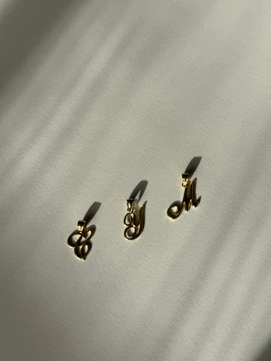 YEU—10k Letter Pendant