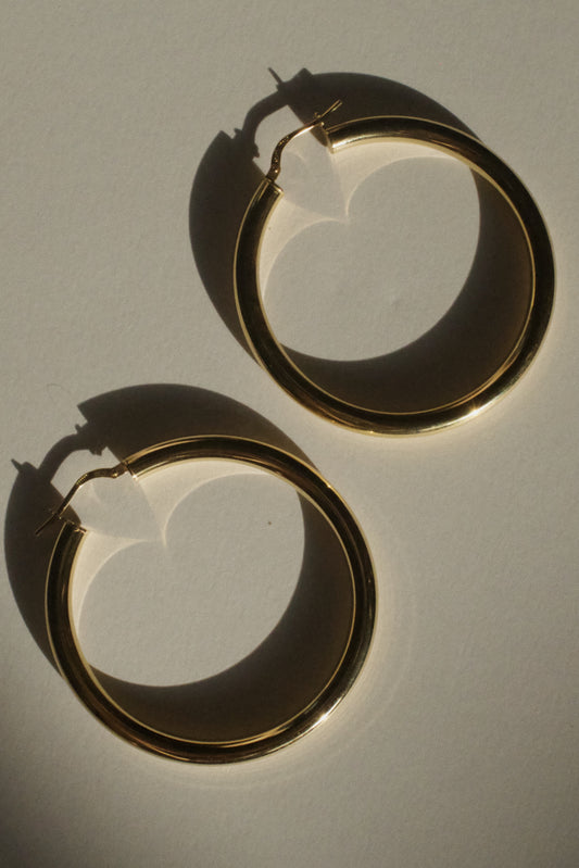 YVIE—3mm 14k Gold Hoops