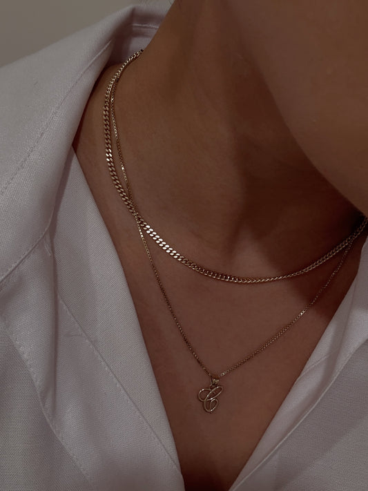 FOR YEU—Pendant & Box Chain Stack
