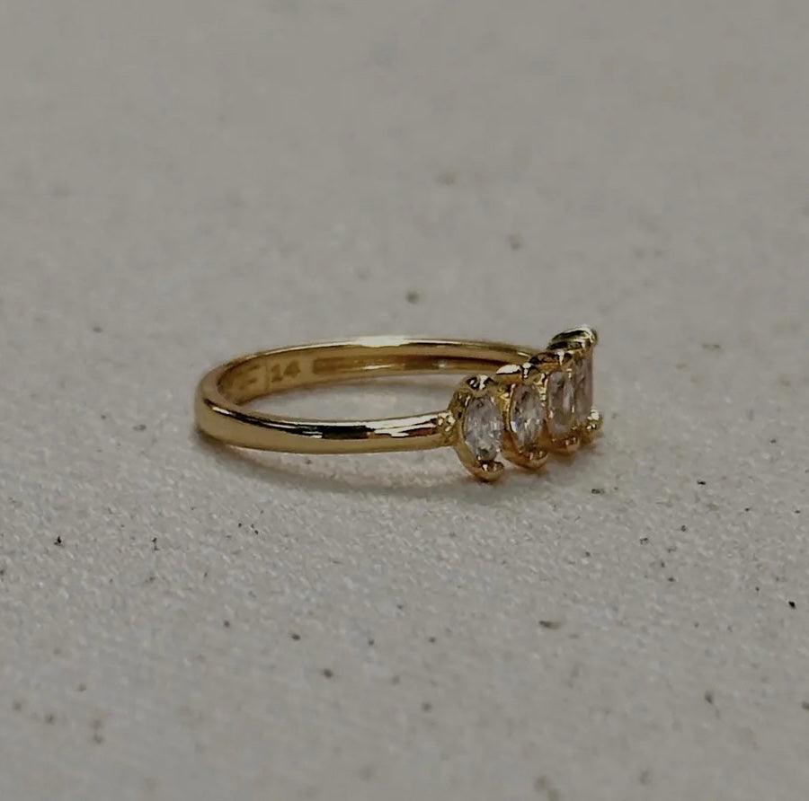 Gia 18k Gold Filled Marquise Ring