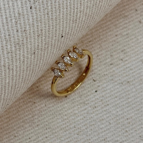 Gia 18k Gold Filled Marquise Ring